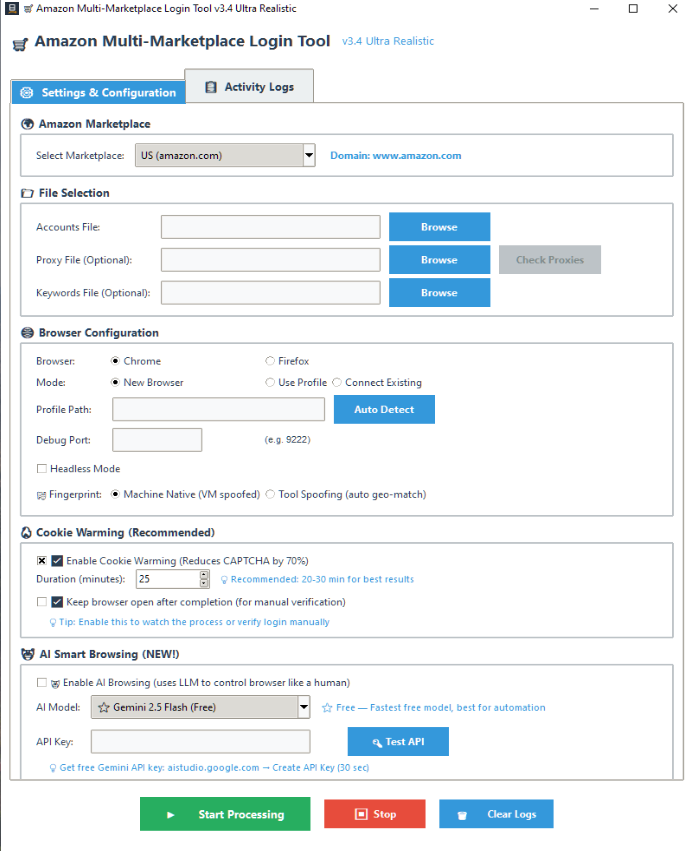 Amazon Multi-Marketplace Login Tool ( Sử dụng vĩnh viễn )
